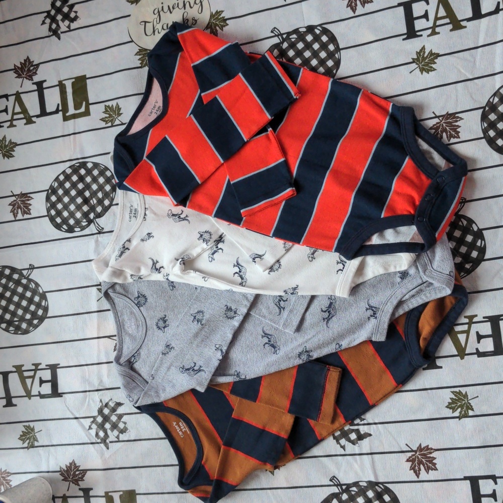 Carter's Long Sleeve bodysuit bundle.
